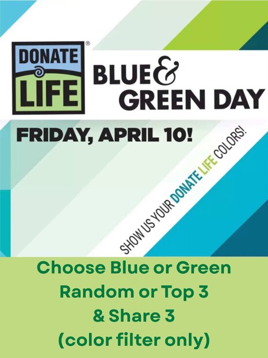 Other - FRIDAY 4/10 BLUE/GREEN DAY Share 3 Group (color filter only)